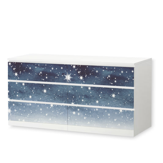 IKEA Malm Möbelfolie Aquarell Sterne