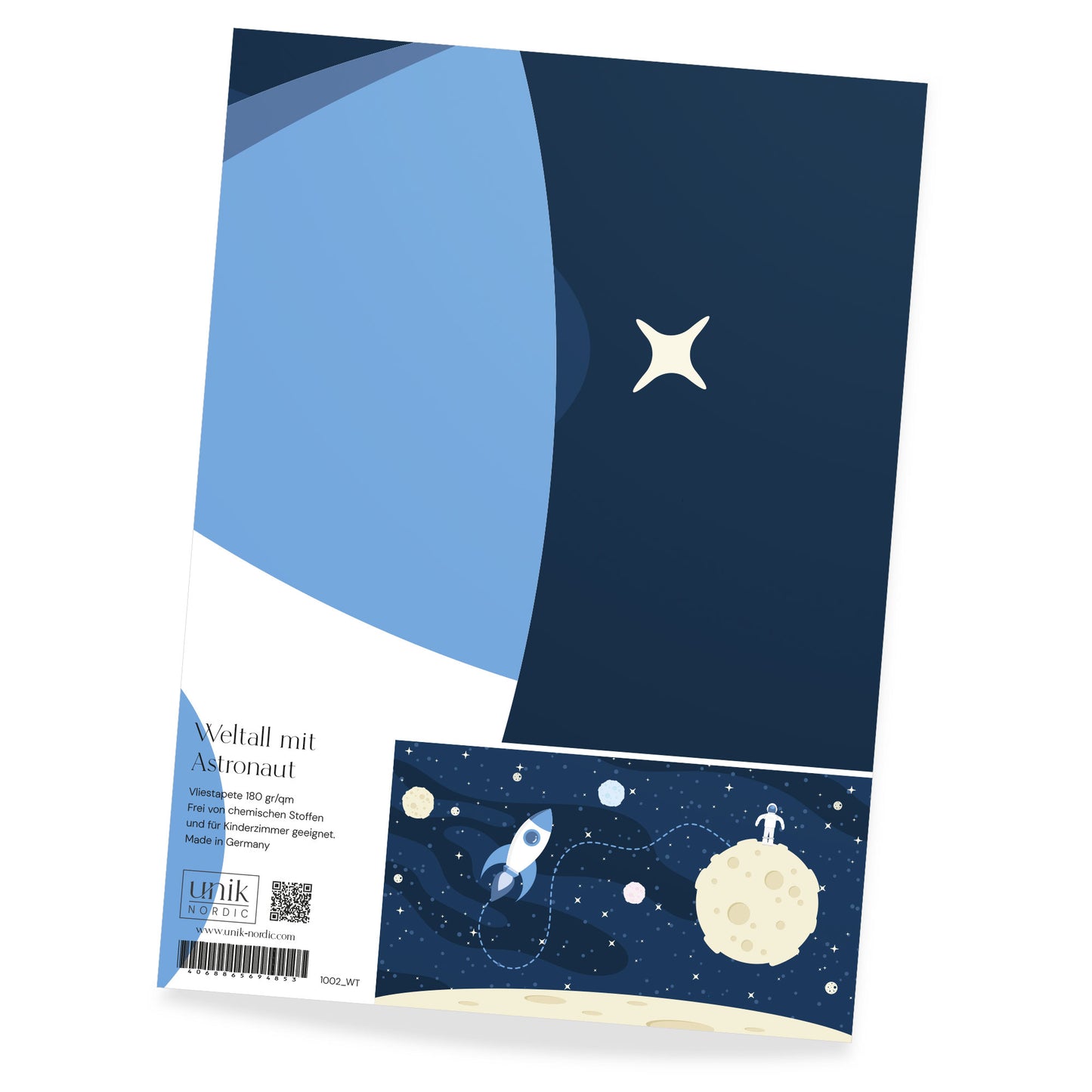 Sample Children's Wallpaper Space With Astronaut