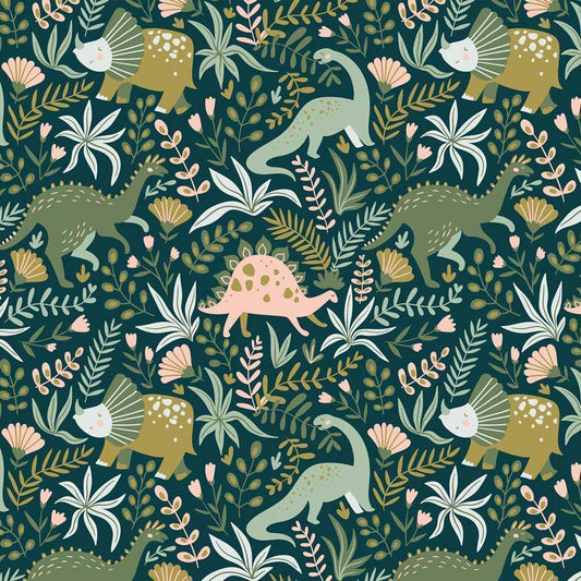 Children's wallpaper dinosaurs pattern