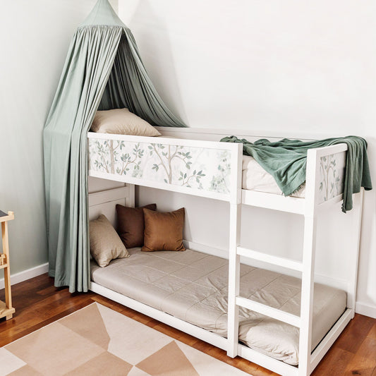 Bettaufkleber Set für IKEA Kura - Birkenwald Aquarell