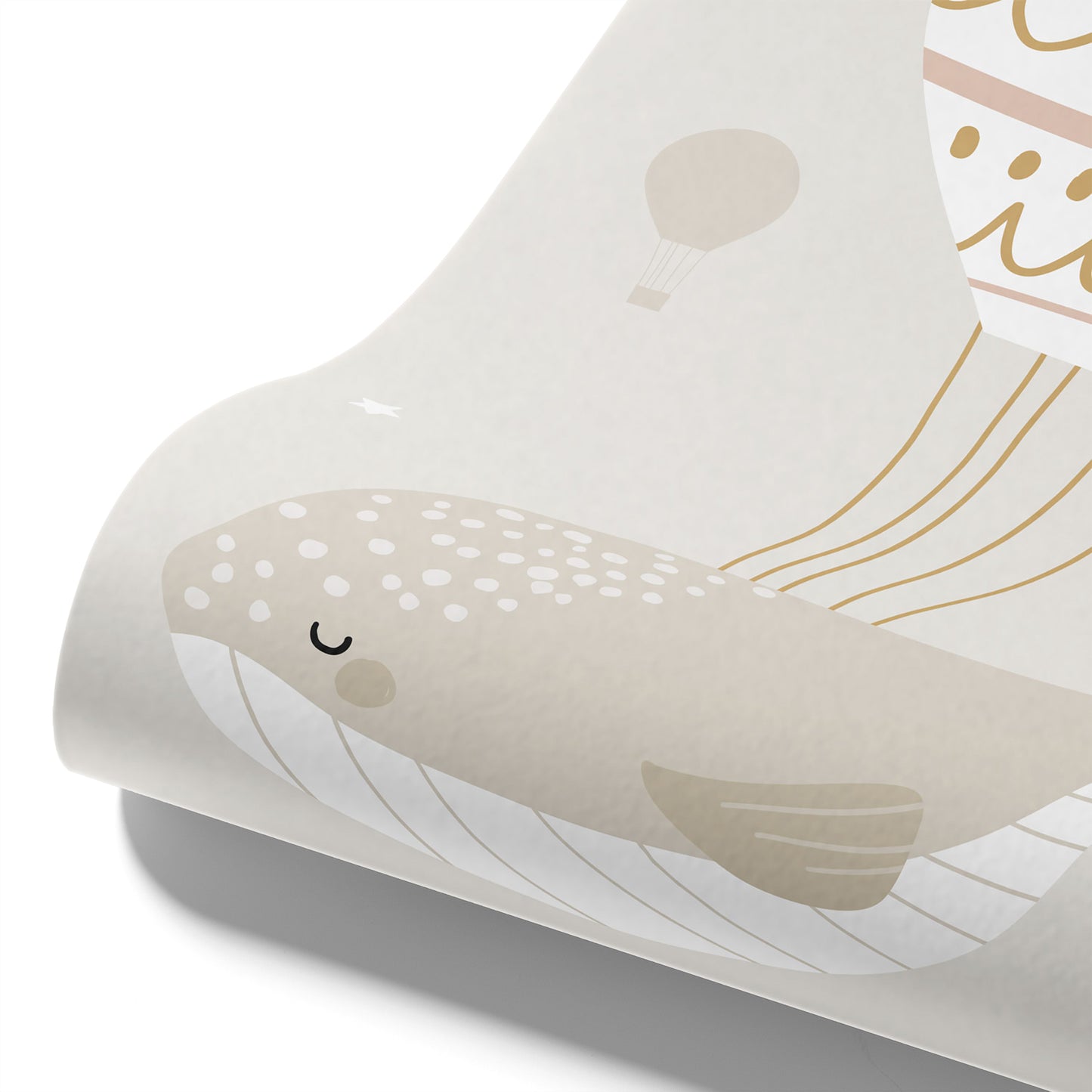 Papier peint pour enfants baleines et ballons