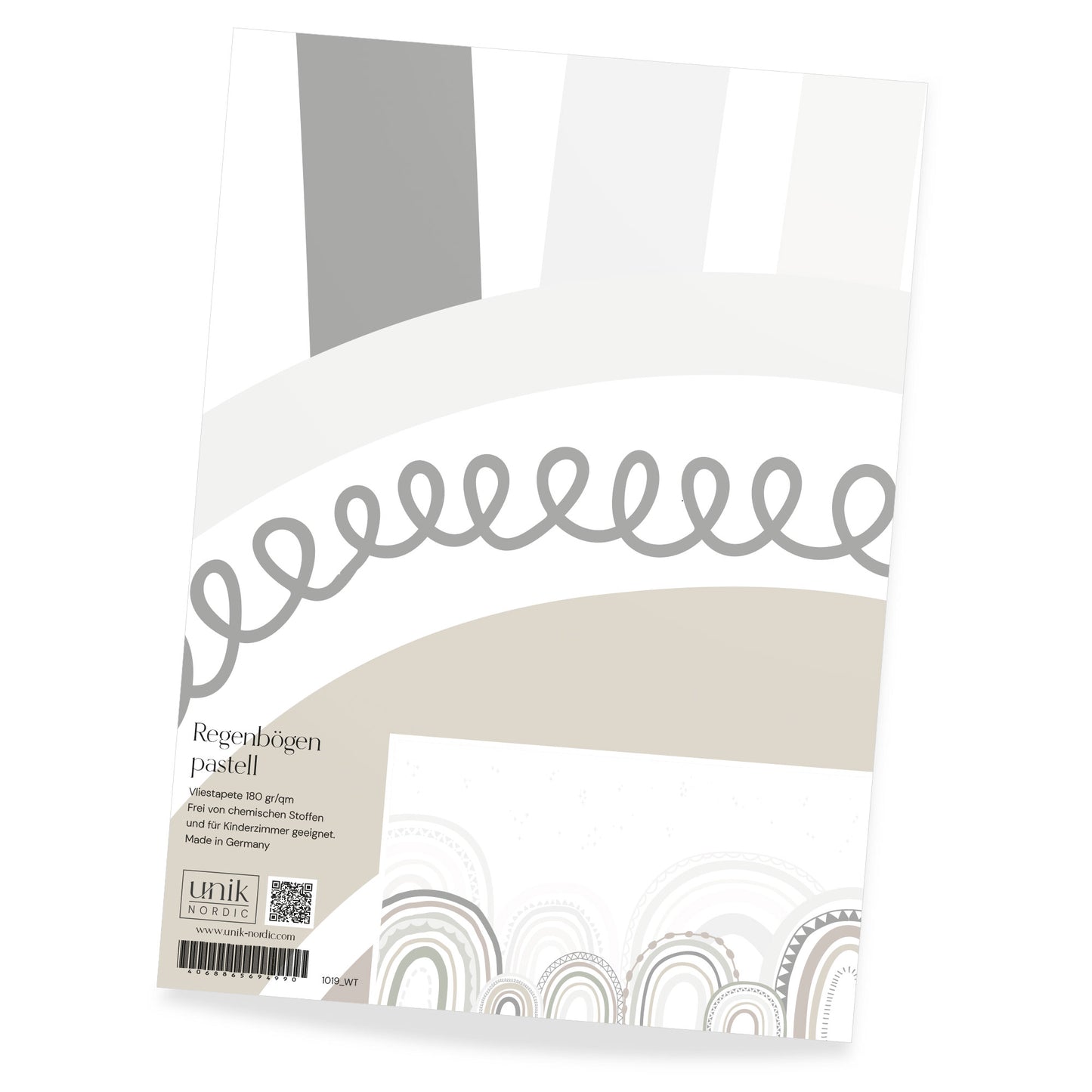 Motif de papier peint pour enfants arcs-en-ciel pastel