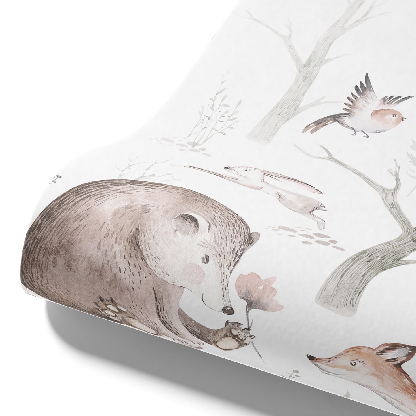 Kindertapete Herbstwald Tiere