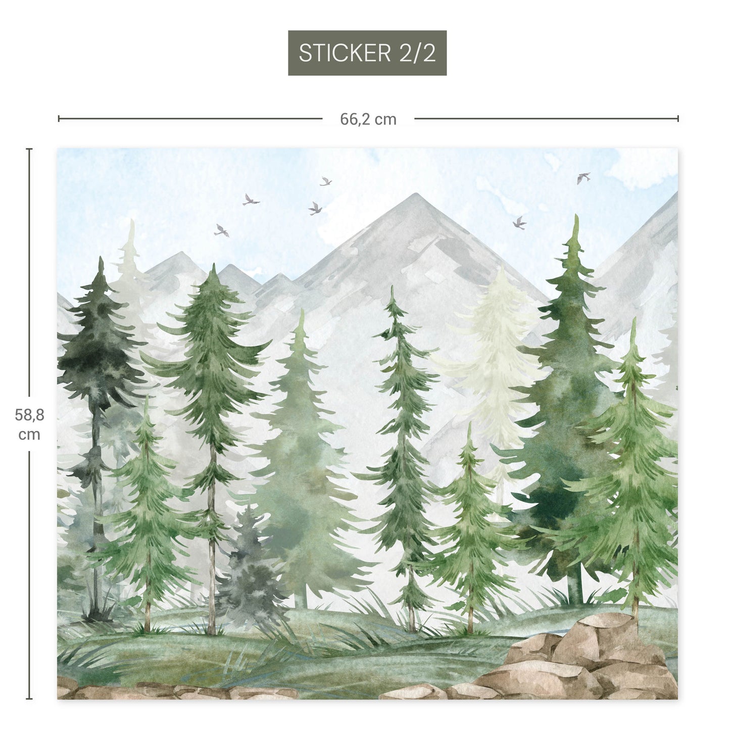 IKEA Smågöra Möbelfolien Tannenwald Aquarell