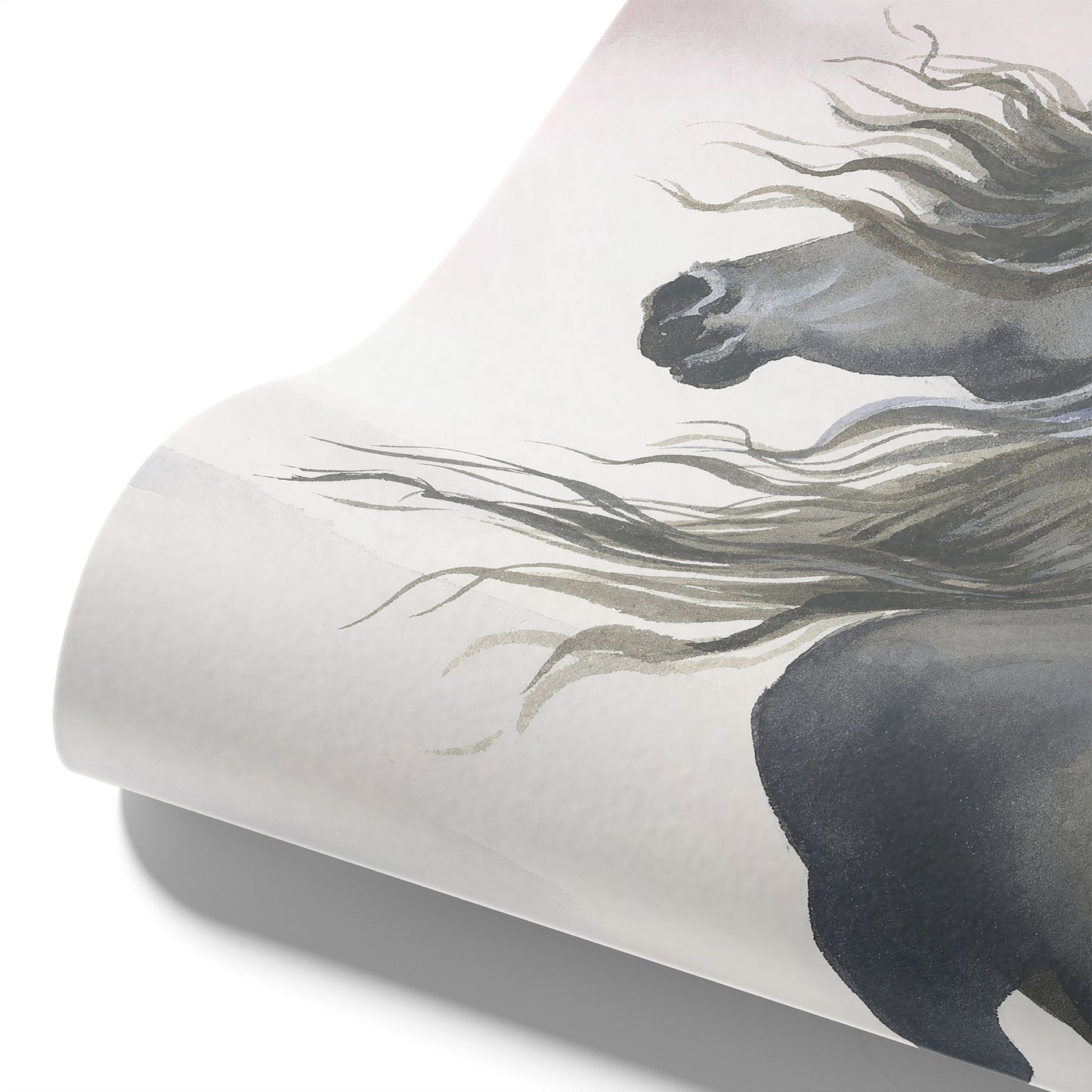 Papier peint enfant cheval avec paysage