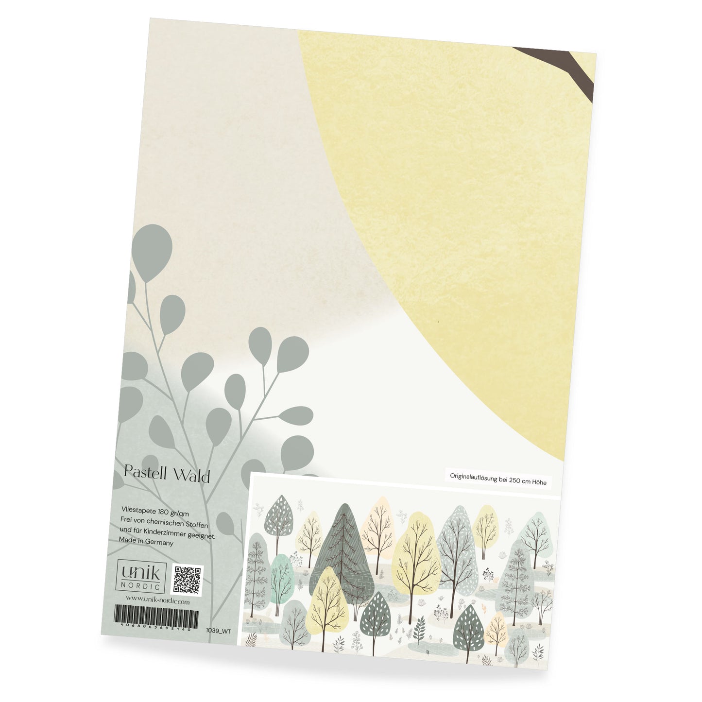 Muster Kindertapete Pastellwald