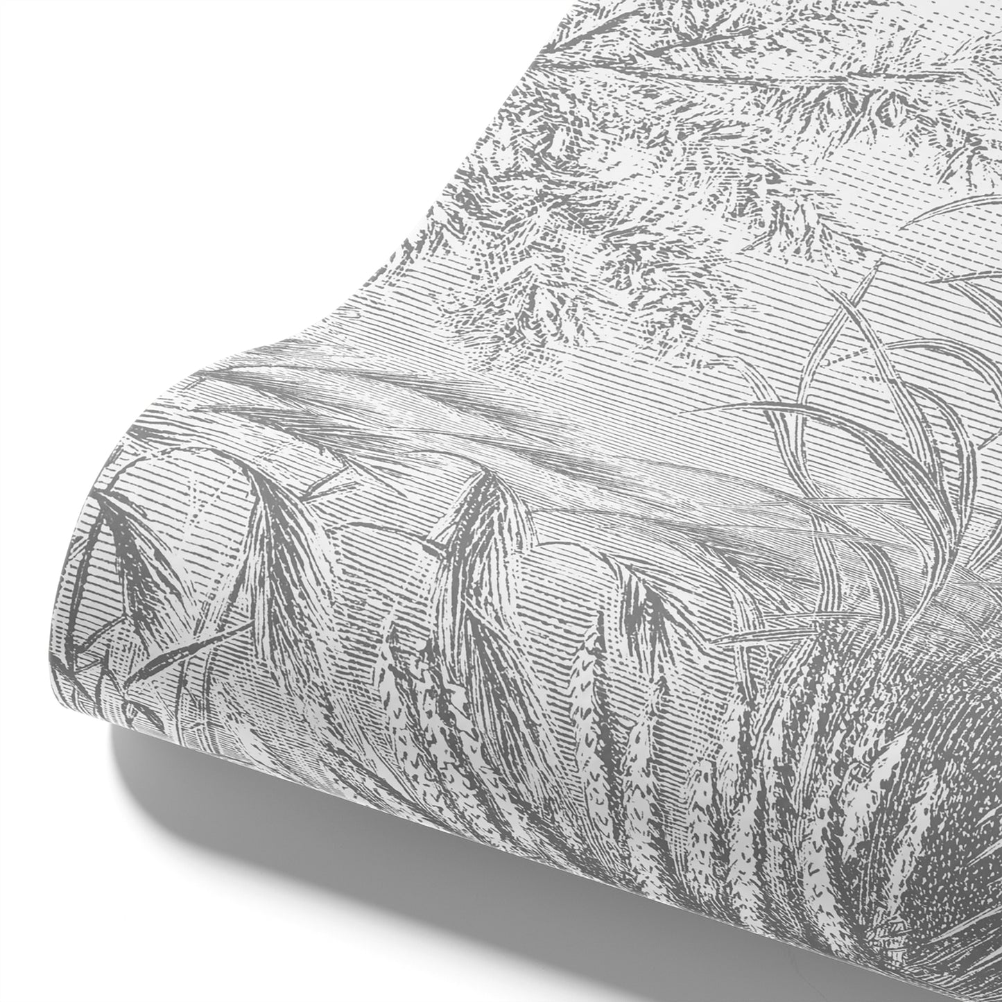 Fototapete Holzschnitt Gräser-Zeichnung