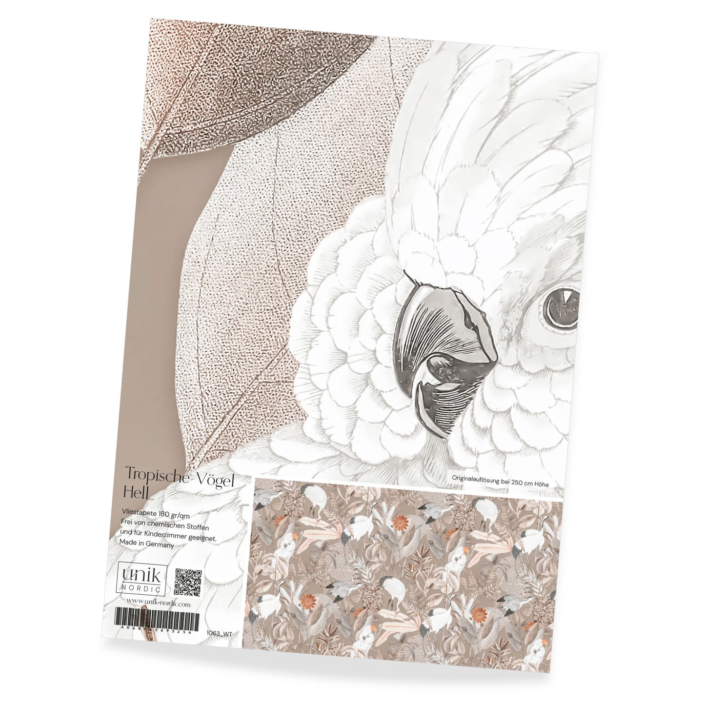 Papier peint photo motif oiseaux tropicaux clairs