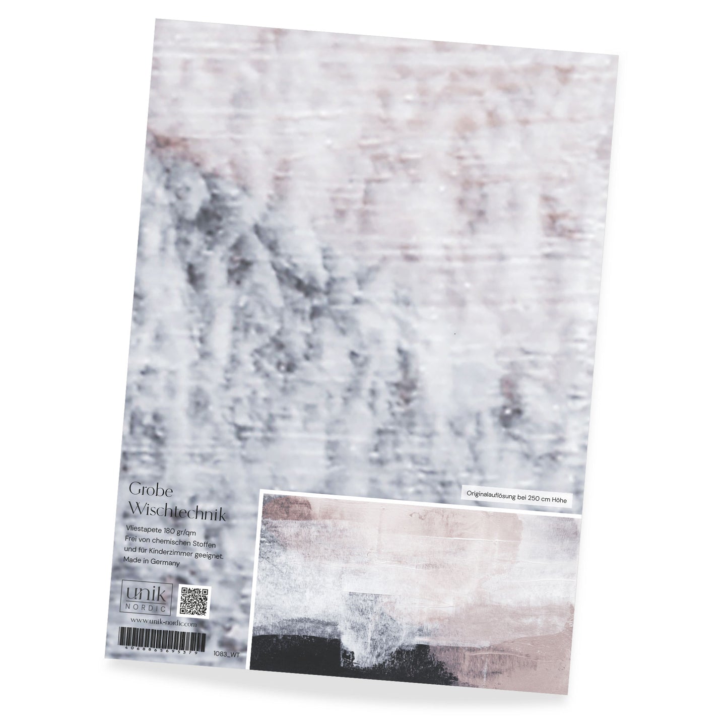 Papier peint photo à motifs, technique d'essuyage grossier