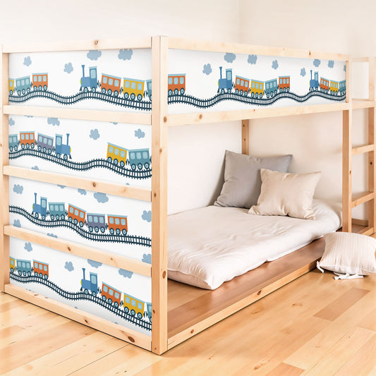 Ensemble d'autocollants de lit IKEA Kura - trains