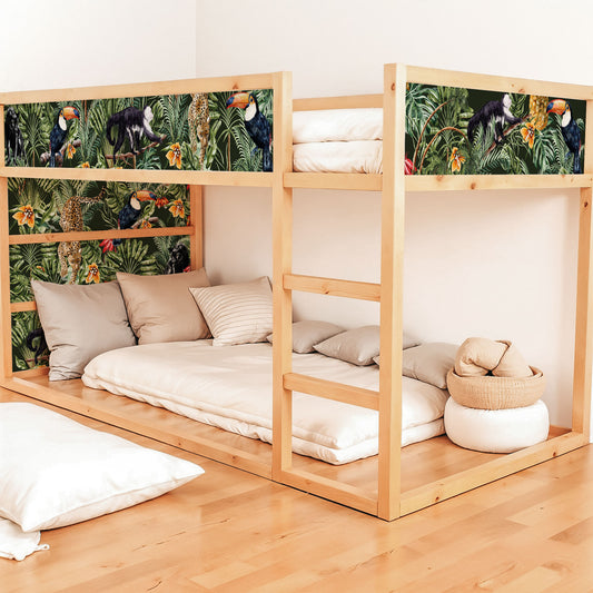 Bettaufkleber Set für IKEA Kura - Dschungel Muster