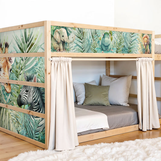 Bettaufkleber Set für IKEA Kura - Dschungel