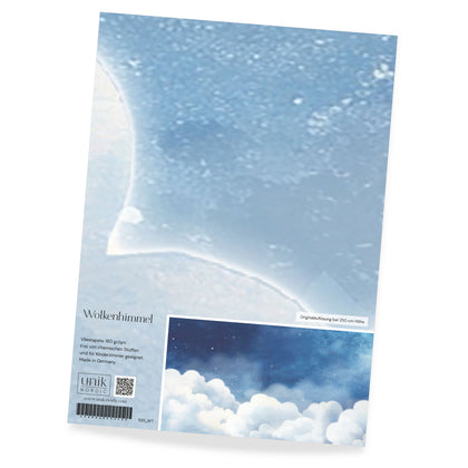 Motif de papier peint pour enfants ciel nuageux