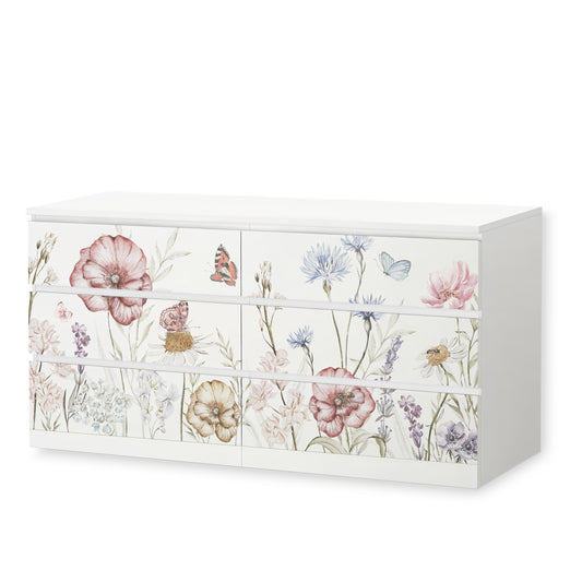 IKEA Malm Möbelfolie Schmetterlingsgarten