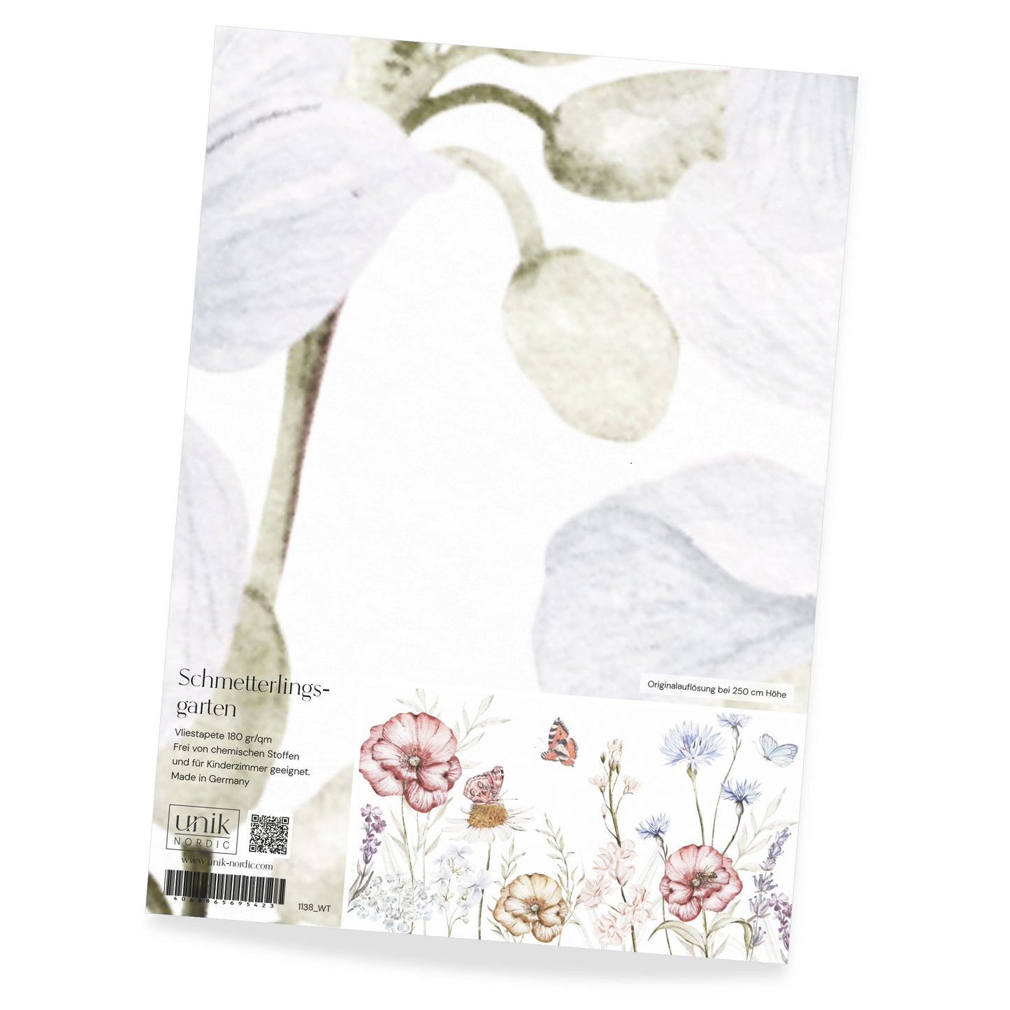 Muster Kindertapete Schmetterlingsgarten