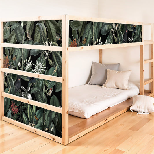Bettaufkleber Set für IKEA Kura - Botanical Jungle