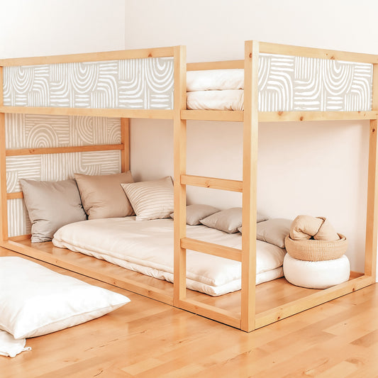 Bettaufkleber Set für IKEA Kura - Bogen Nude