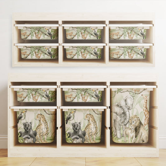 Möbelfolie für IKEA Trofast - Safari Aquarell