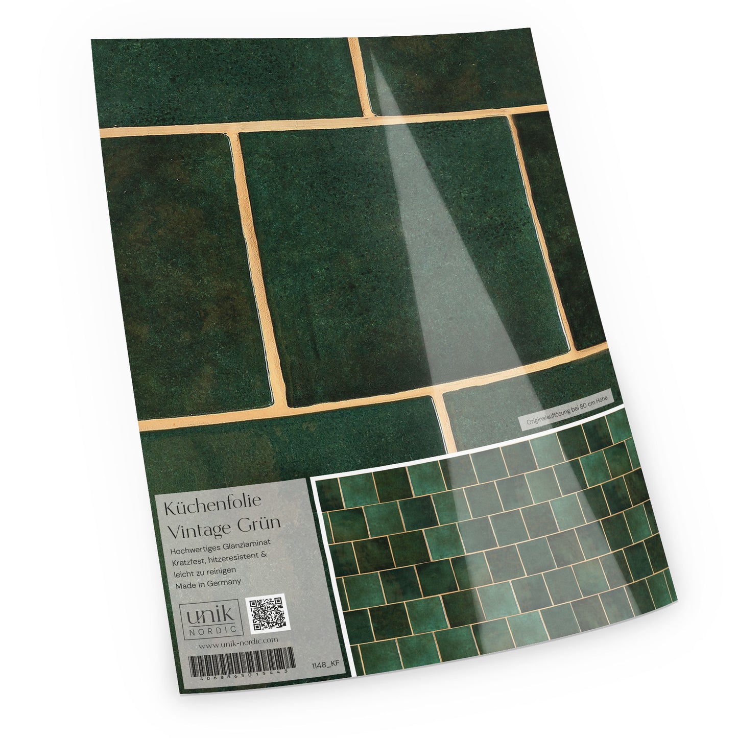 Motif de papier aluminium vintage vert