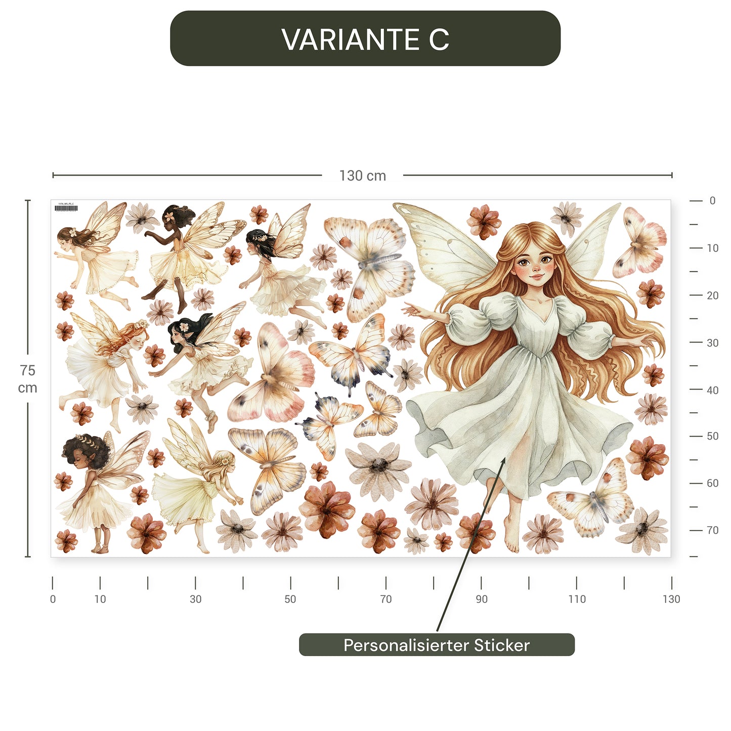 Personalisierte Wandsticker Feenwald