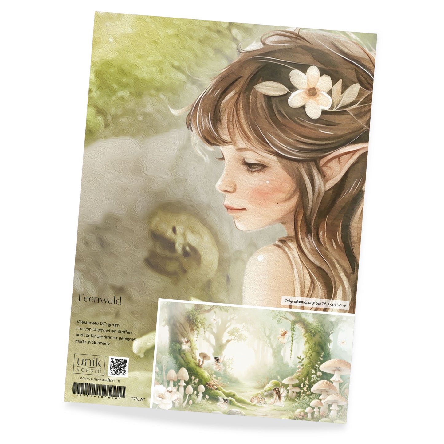 Pattern children's wallpaper fairy forest