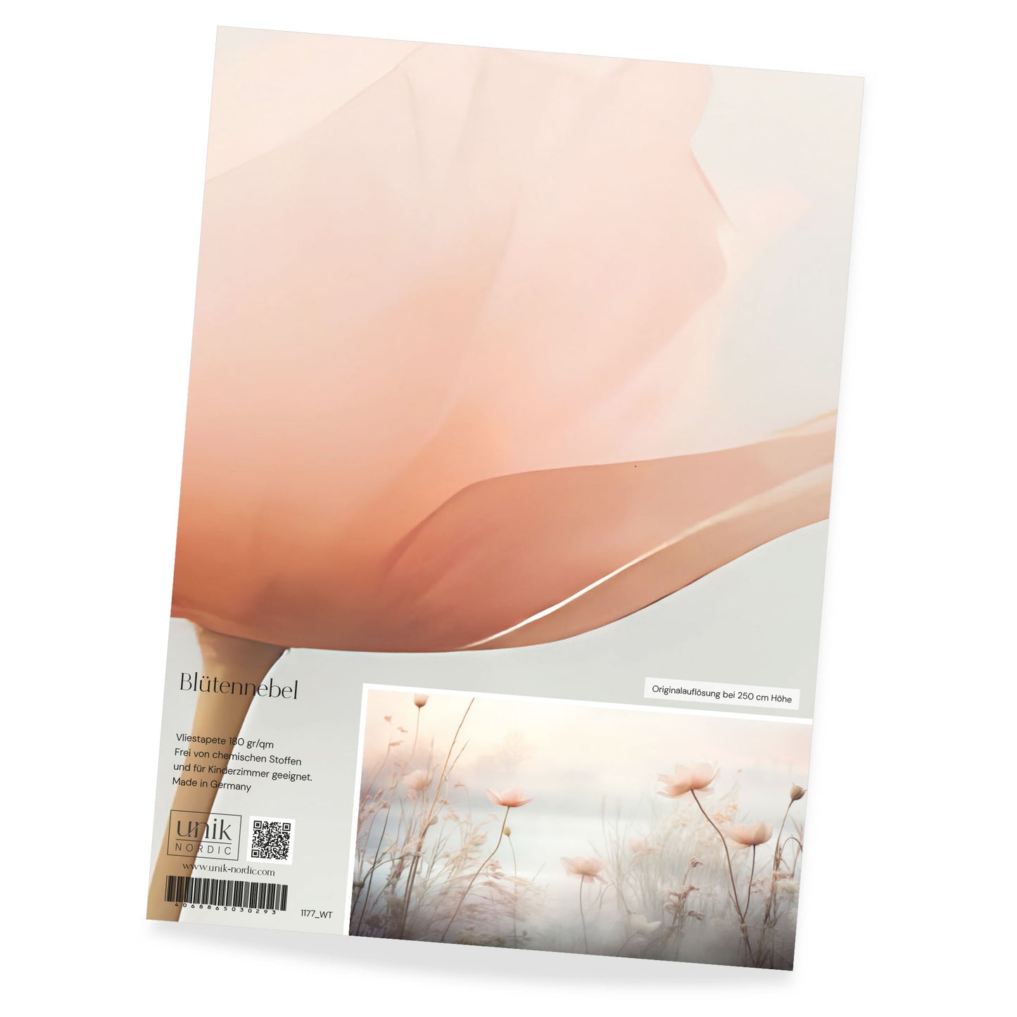 Papier peint photo motif brume de fleurs