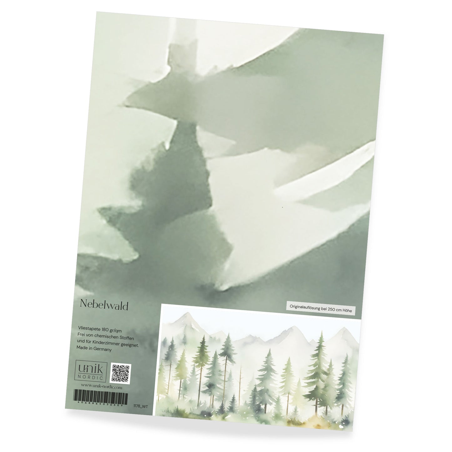 Motif de papier peint pour enfants forêt de nuages