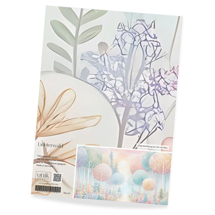 Motif de papier peint pour enfants forêt claire