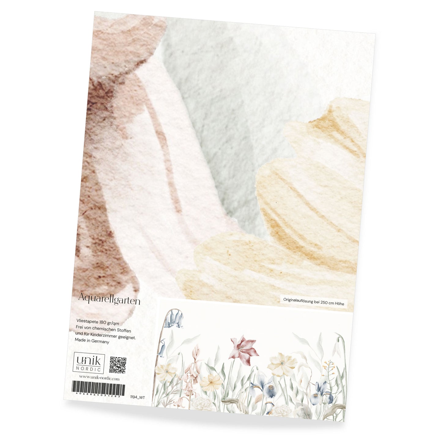 Motif de papier peint pour enfants aquarelle jardin