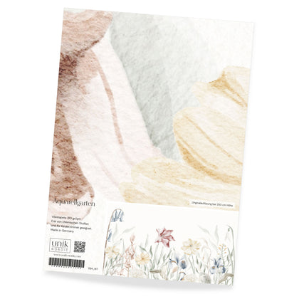 Muster Kindertapete Aquarellgarten