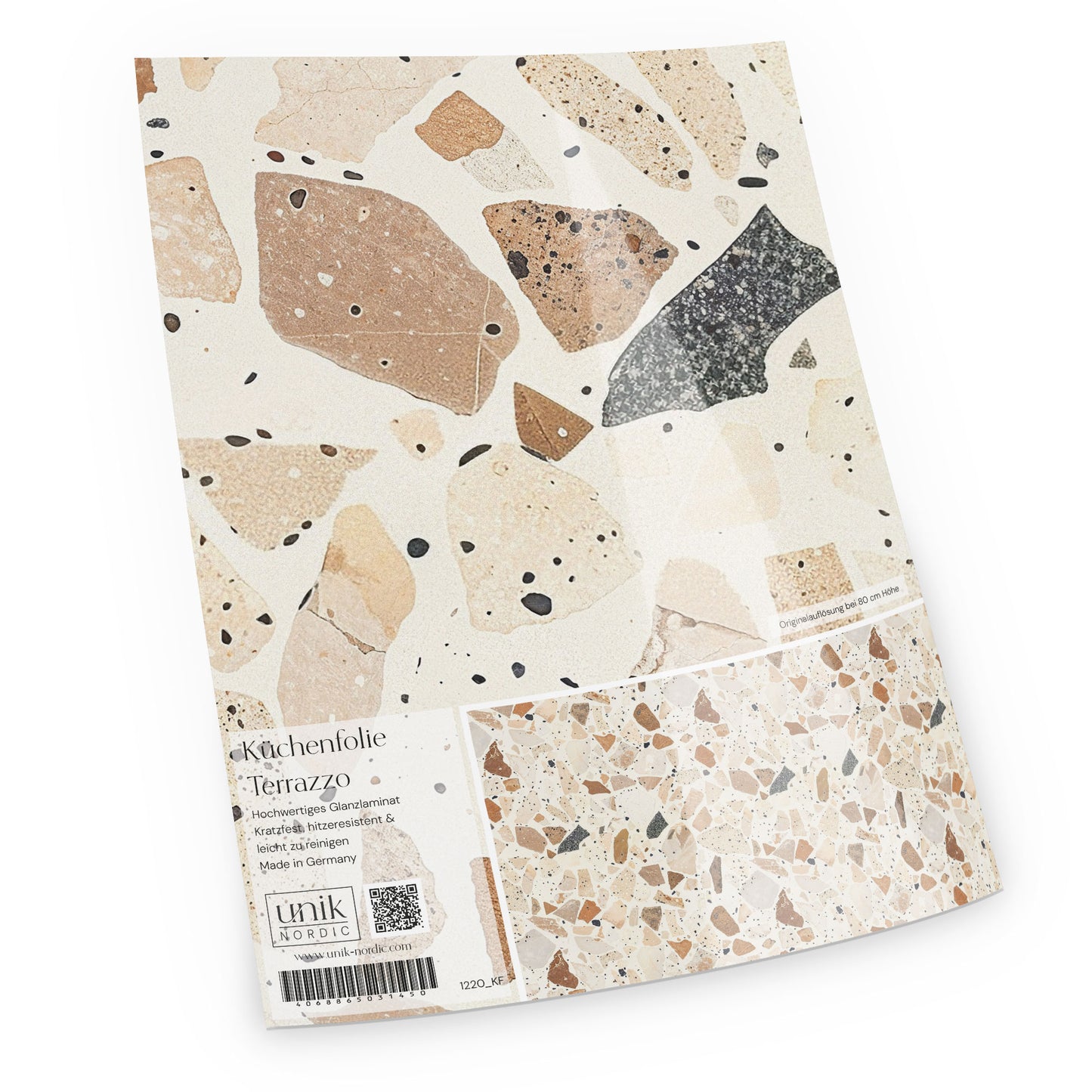 Échantillon de papier d'aluminium pour cuisine Terrazzo