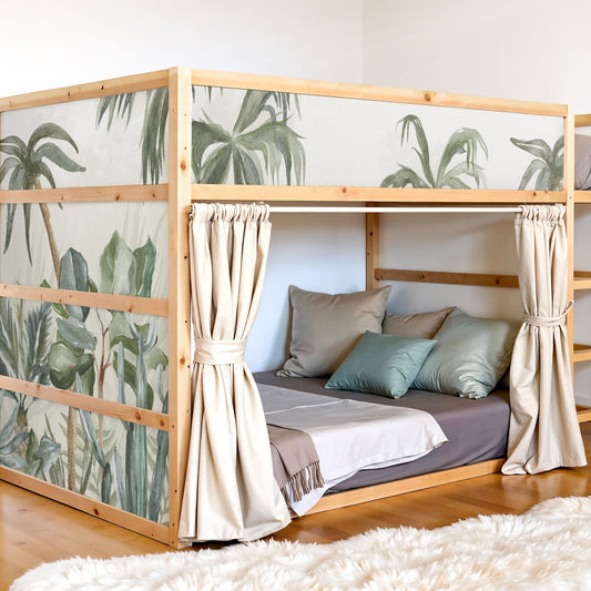 Bettaufkleber Set für IKEA Kura - Palmenoase