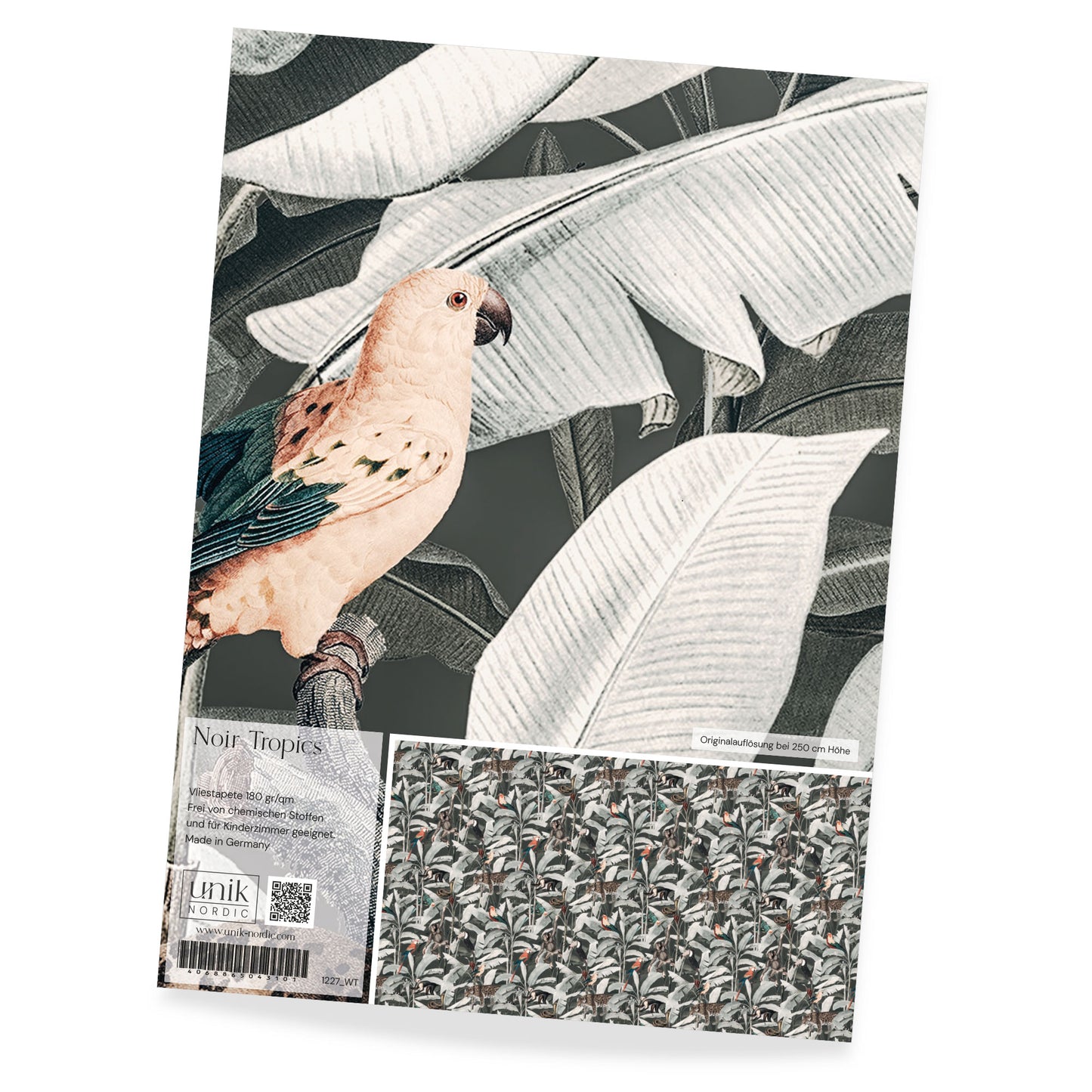 Pattern photo wallpaper Noir Tropics