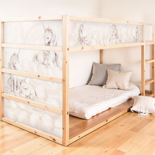 Bettaufkleber Set für IKEA Kura - Traumhafte Einhornwelt