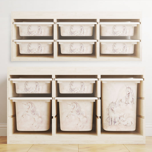 Möbelfolie für IKEA Trofast - Traumhafte Einhornwelt