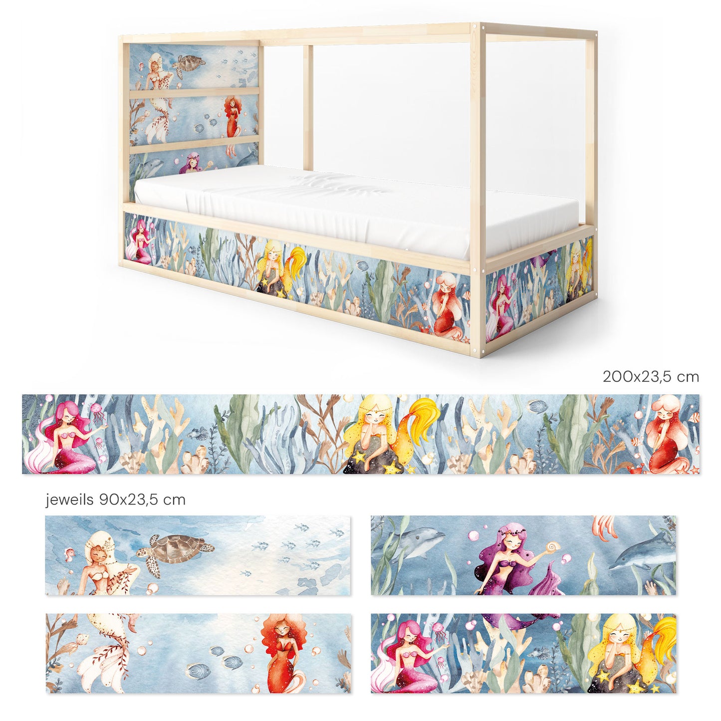 IKEA Kura Bed Sticker Set - Mermaids