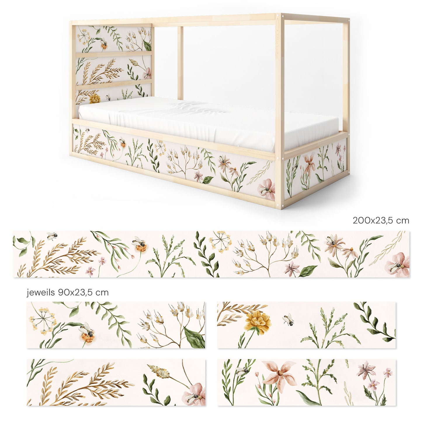 IKEA Kura bed sticker set - Wildflower