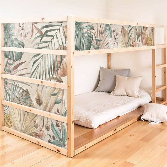 Bettaufkleber Set für IKEA Kura - Boho Pflanzen