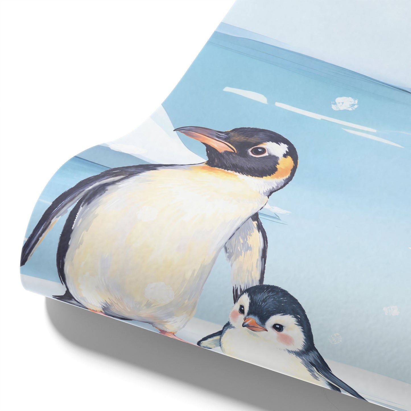 Papier peint pour enfants pingouins Antarctique neige