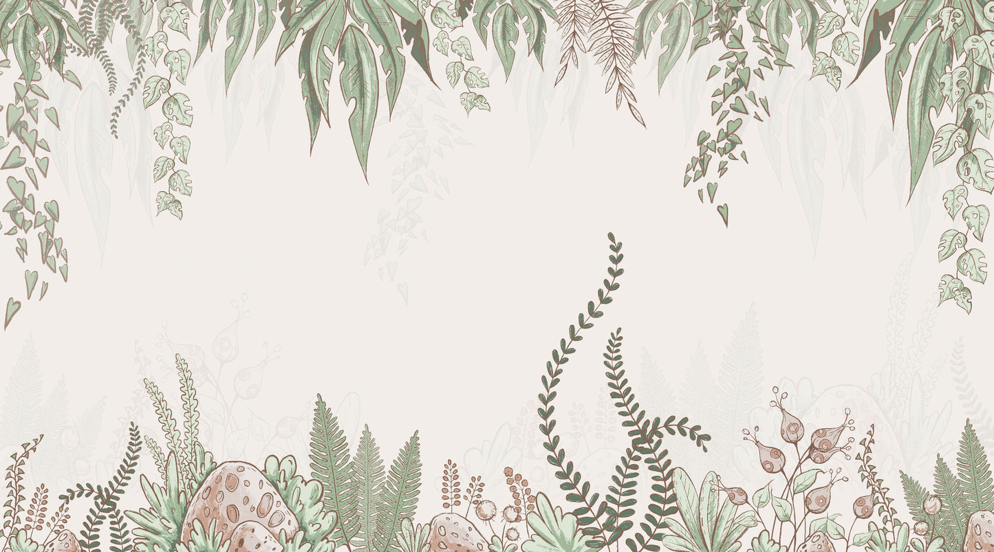 Kindertapete Comic Dschungel