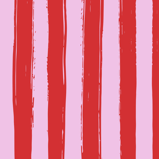 Cherry Stripes designer wallpaper