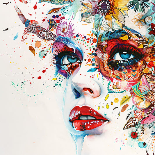 Designtapete Blumen Portrait