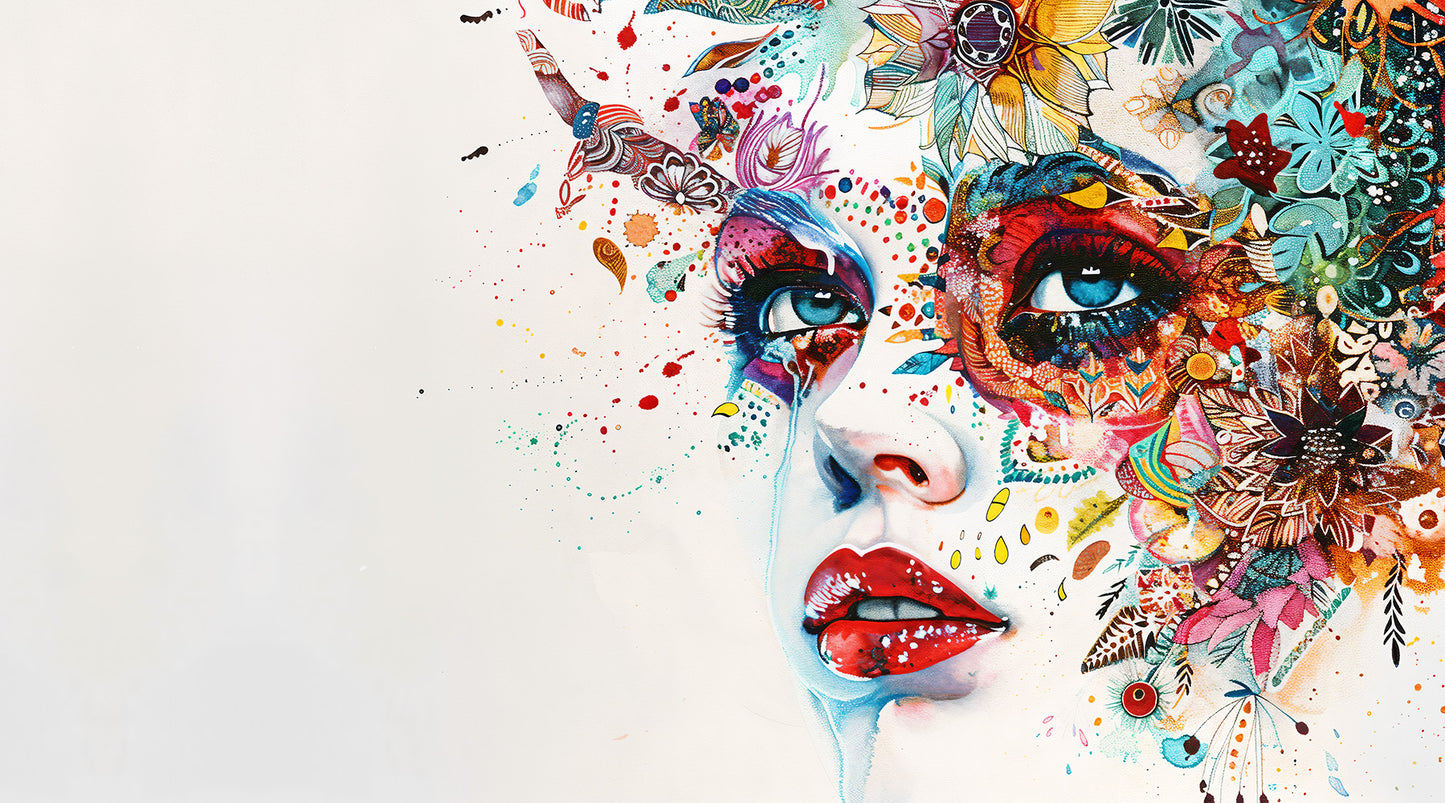 Designtapete Blumen Portrait