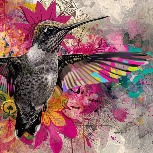 Designtapete Mandala Kolibri