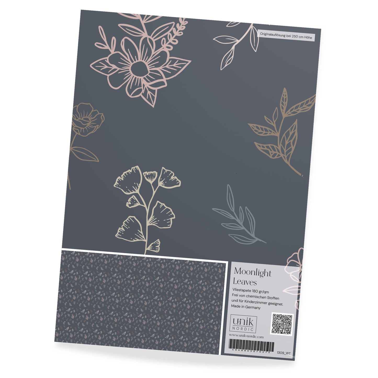 Muster Designtapete Moonlight Leaves