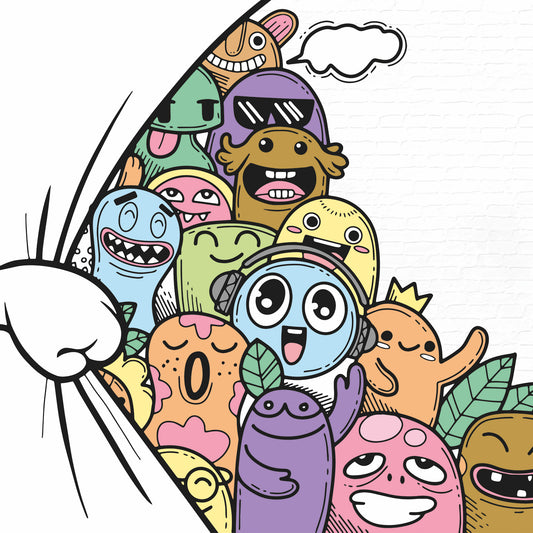 Designtapete Hidden Doodle