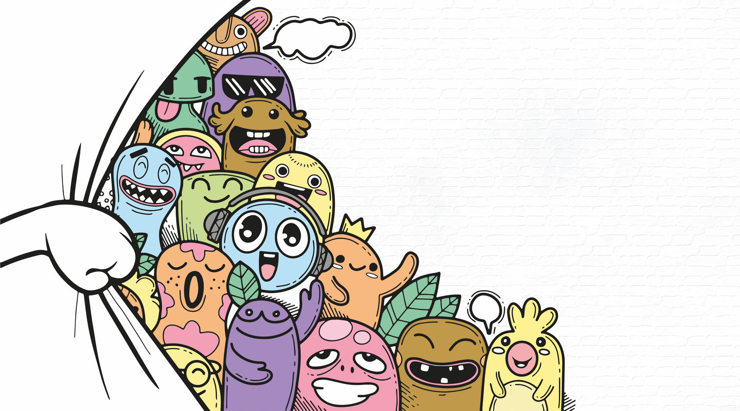 Designtapete Hidden Doodle