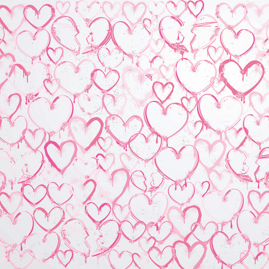 Designtapete Graffiti Herzen