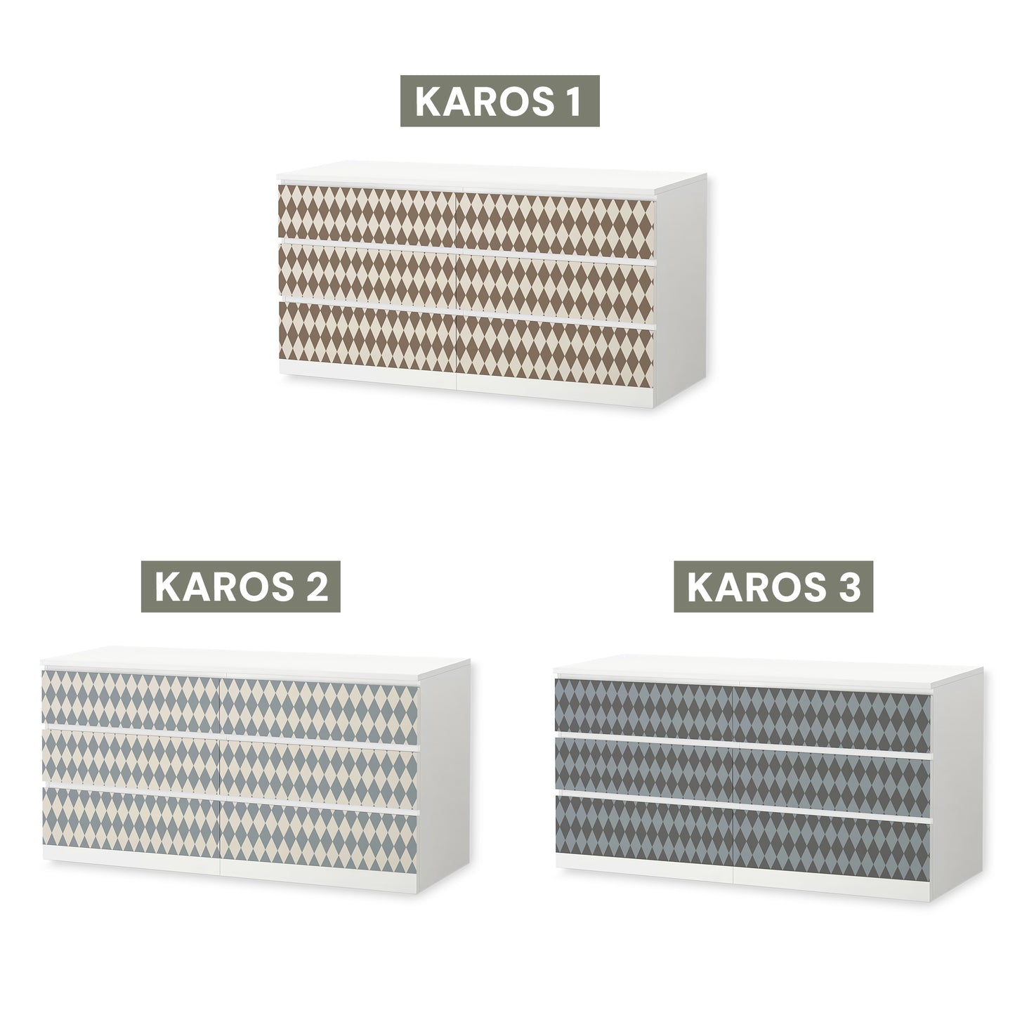 IKEA Malm Möbelfolie "Traumzirkus" - Nachtmanege (Karos)