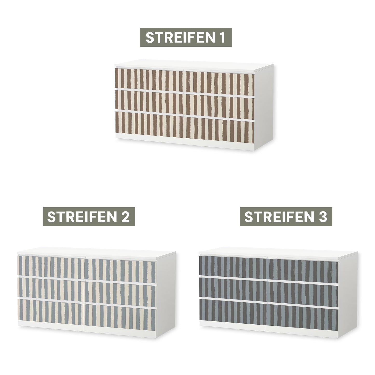 IKEA Malm Möbelfolie "Traumzirkus" - Nachtmanege (Streifen)